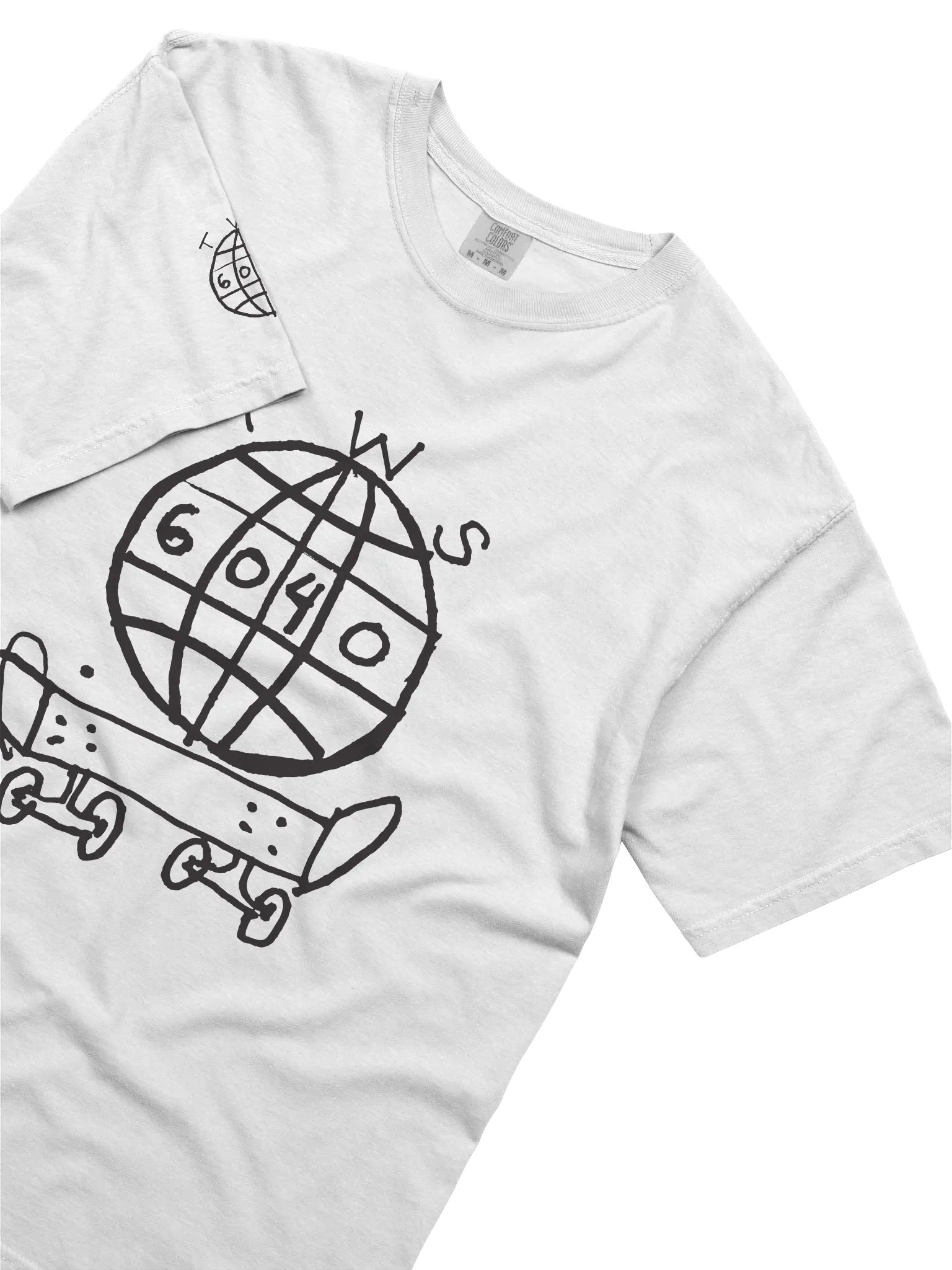 TWS x 6040 Skateboards T-Shirt (Black Logo) product image (18)
