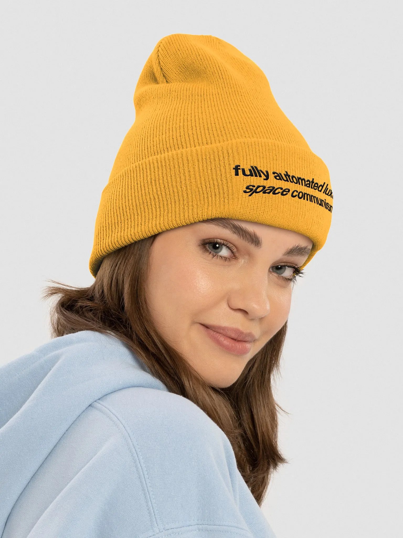 fully automated luxury space communism beanie - 100% turbo acrylic product image (4)