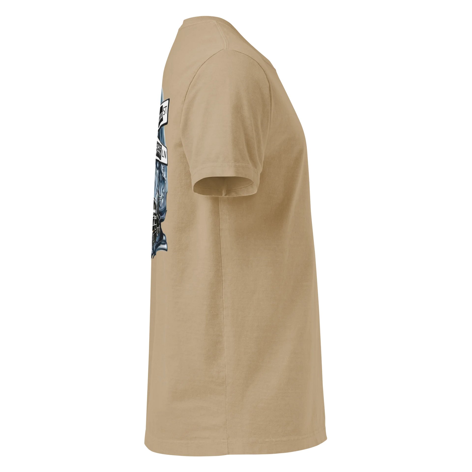Sand/Tan Chicano Street wear Tee – Medellin Mafia Back Art product image (4)