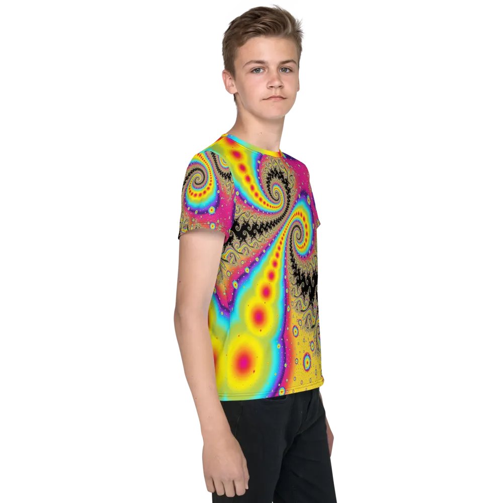 Fractal youth T-shirt - Pink Lemonade Sunrise product image (8)
