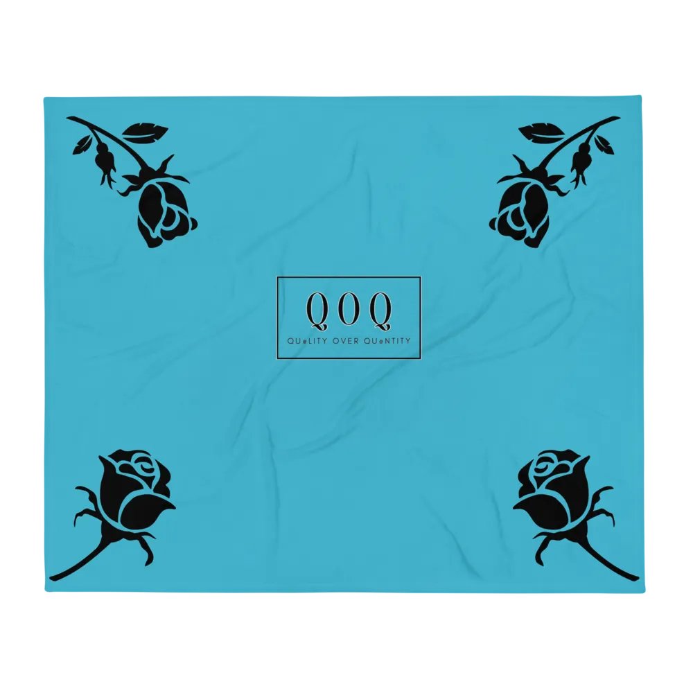 Rose Throw Blanket (Bright Summer Sky) product image (1)