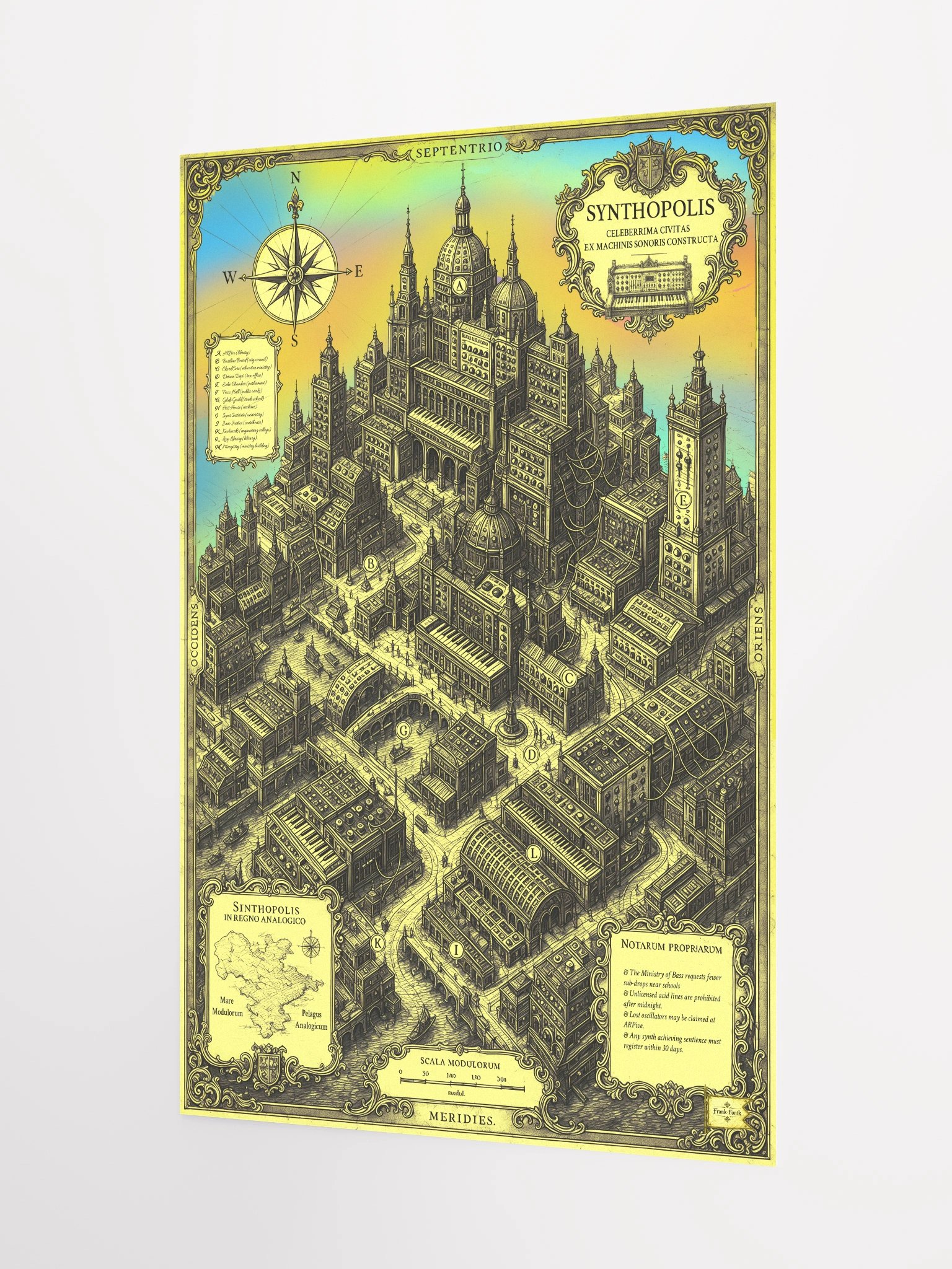 SYNTHOPOLIS number 2 (2 of 2), by Frank Fonik, Techno EDM Matte Paper Poster product image (2)