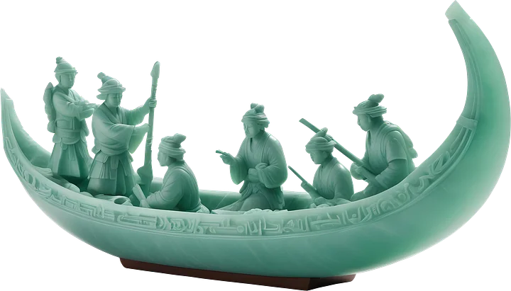 Jade Signature – Historical Jade Boat Sculpture PNG product image (1)