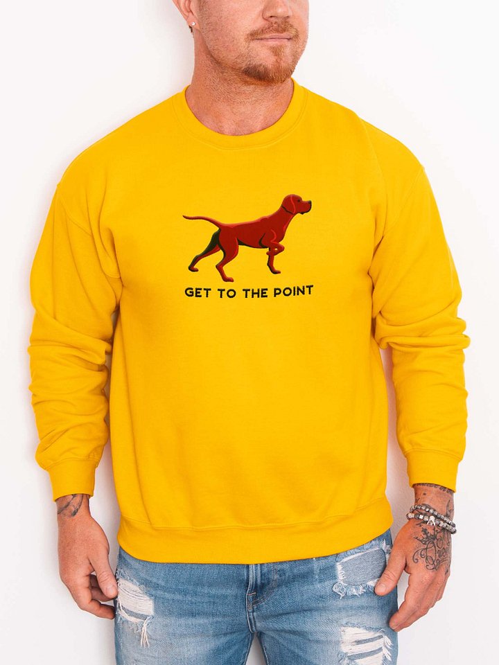 Get to the Point Sweatshirt (Embroidered) of an English Pointer (Liver) product image (1)