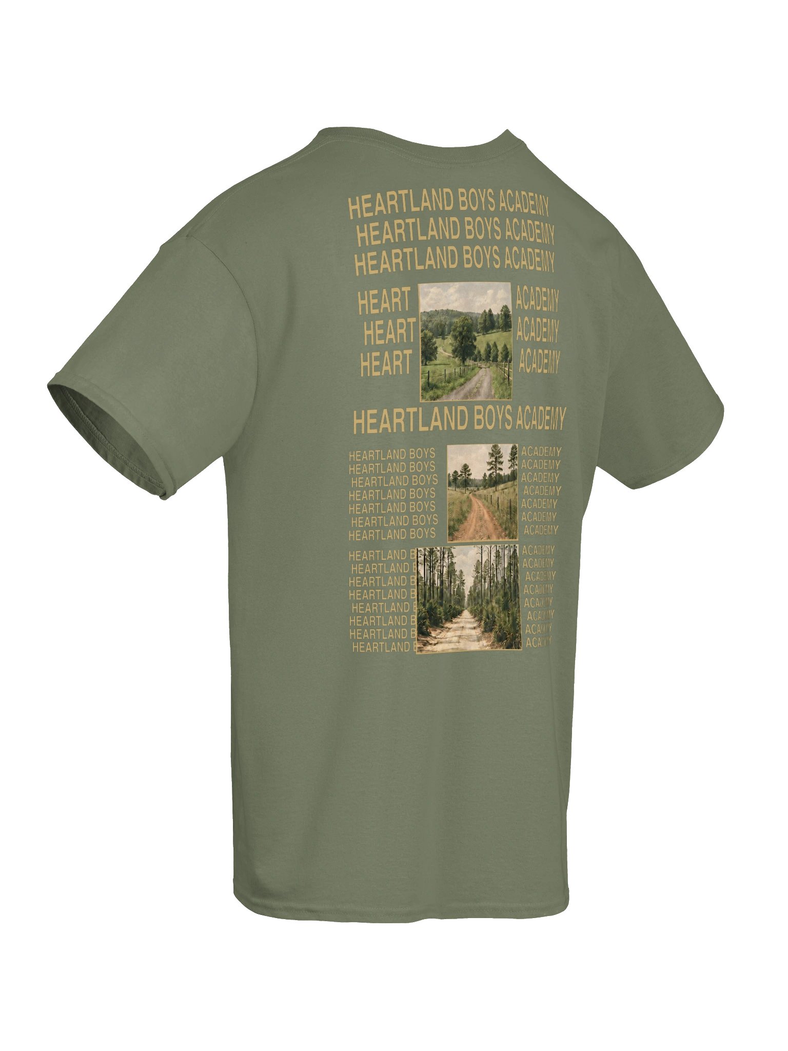Heartland - Green Shield Logo Tee w/ Scenes on Back product image (30)