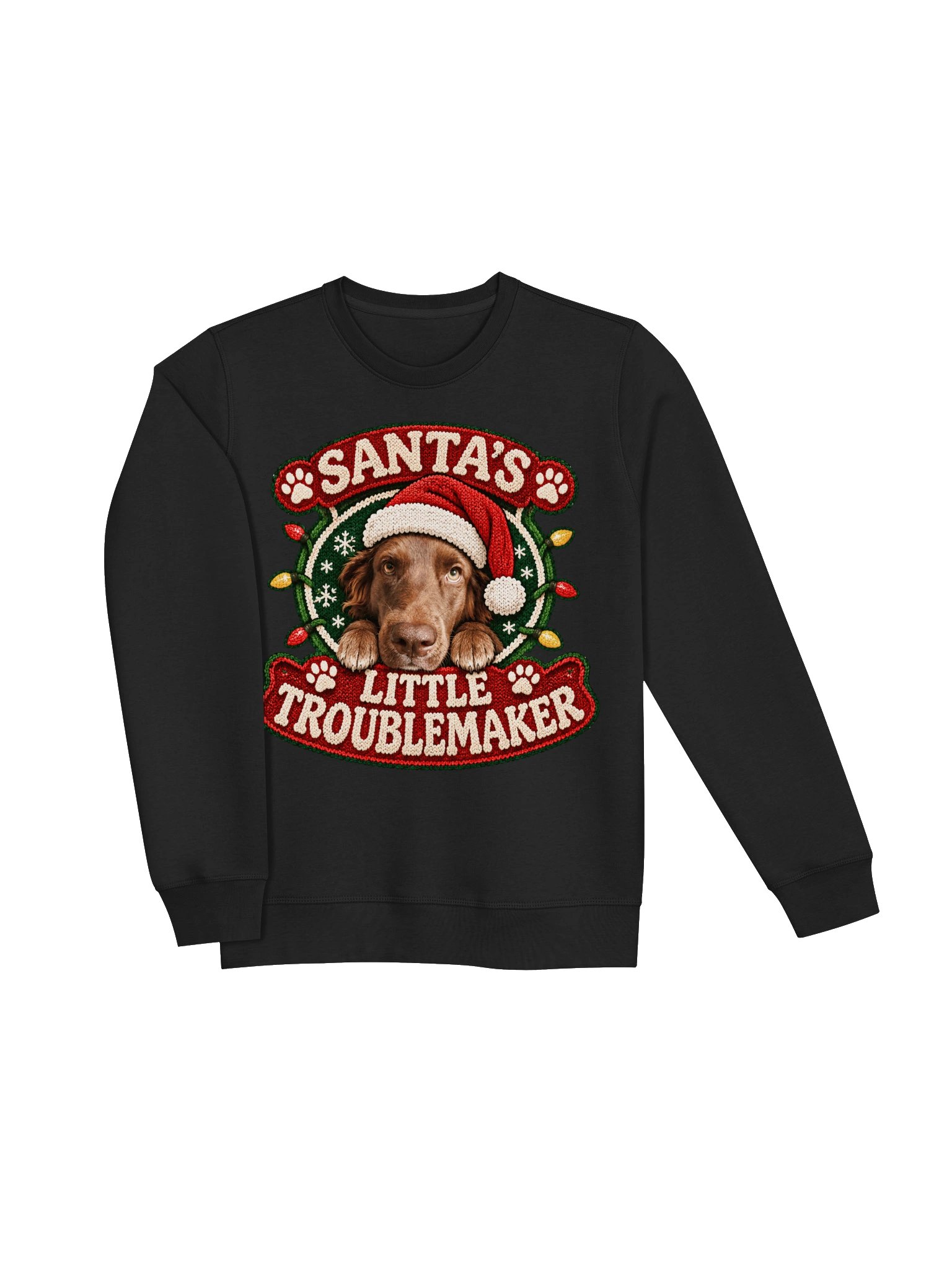 Santa’s Little Cuddler Christmas Dog Sweatshirt product image (3)