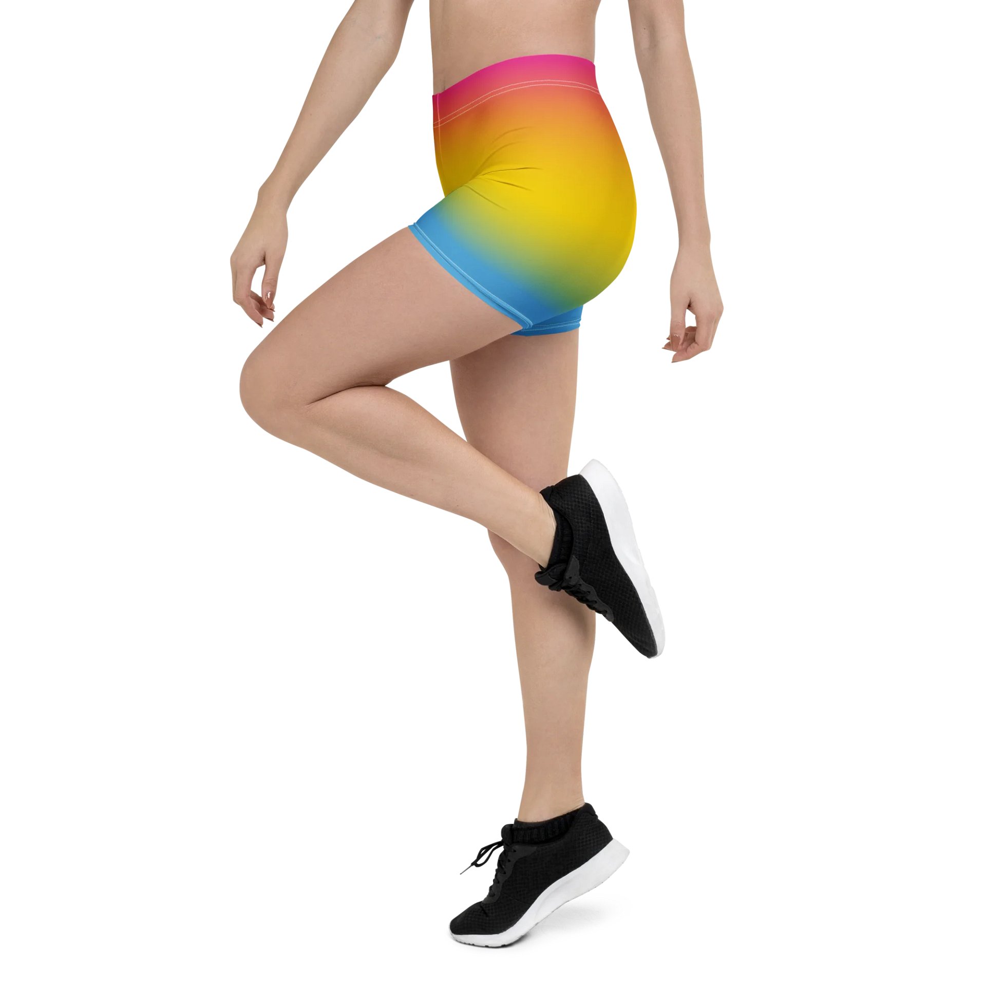 Pansexual Pride Gradient Bike Shorts product image (4)