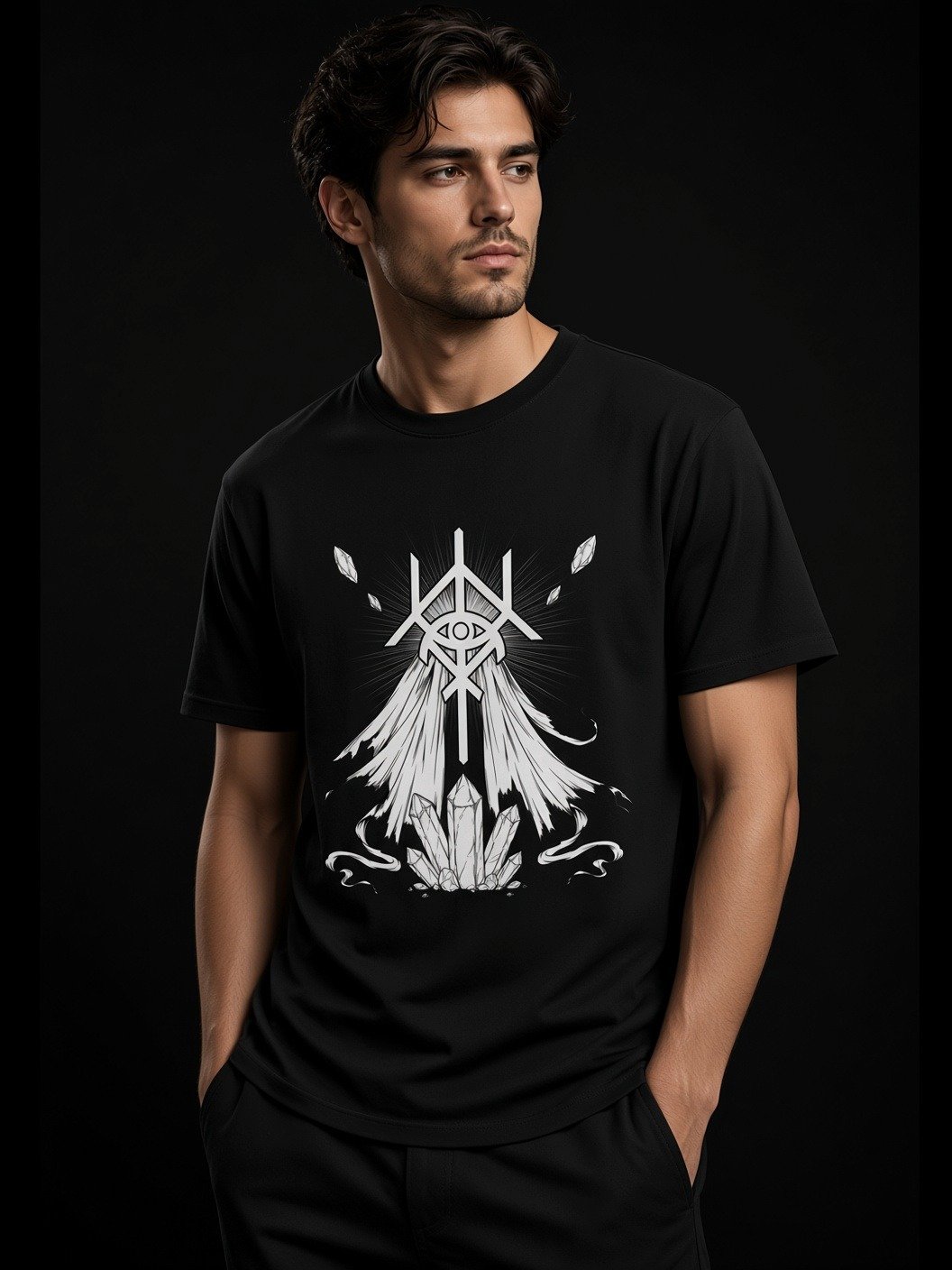 The Cryptic Seer // Ethereal Quartz Heavyweight Tee product image (2)