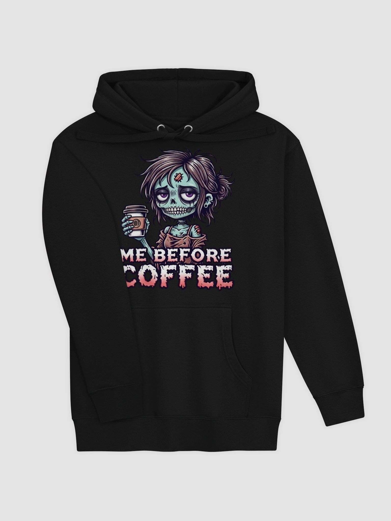 "Me Before Coffee" Zombie Chick Hoodie | Me Before Coffee Collection product image (4)