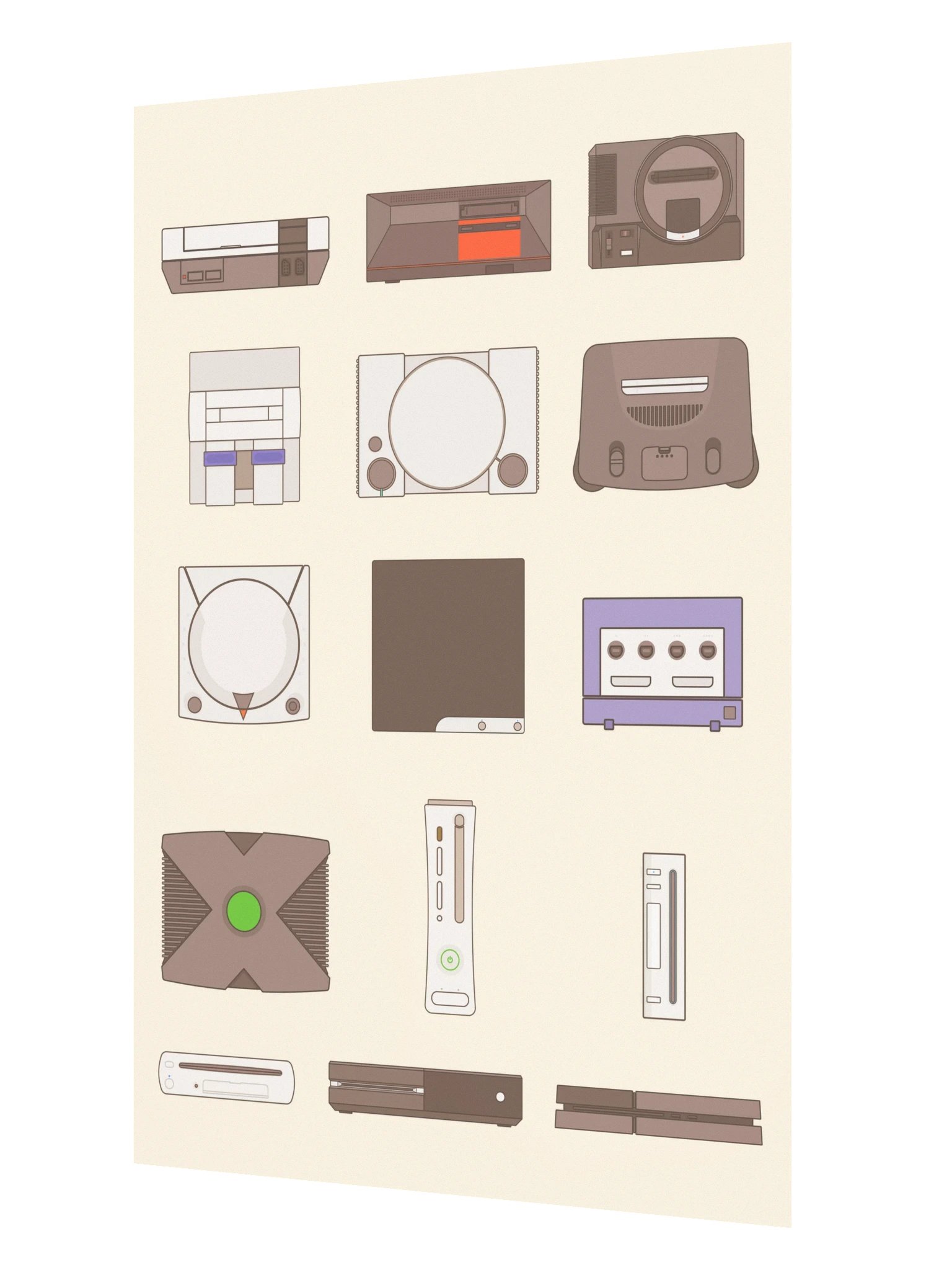 Retro Consoles (Beige) [2x3] product image (2)
