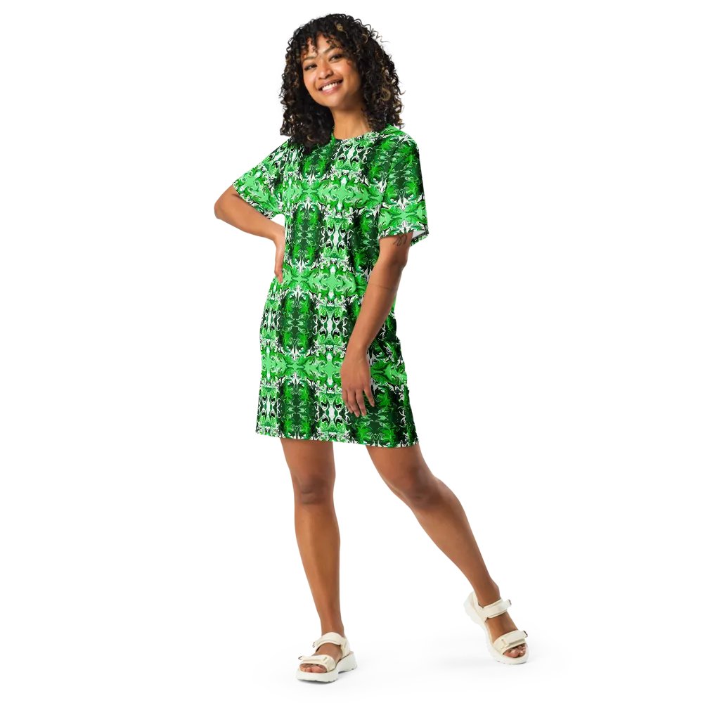 Green Swirl T-Shirt Dress product image (10)