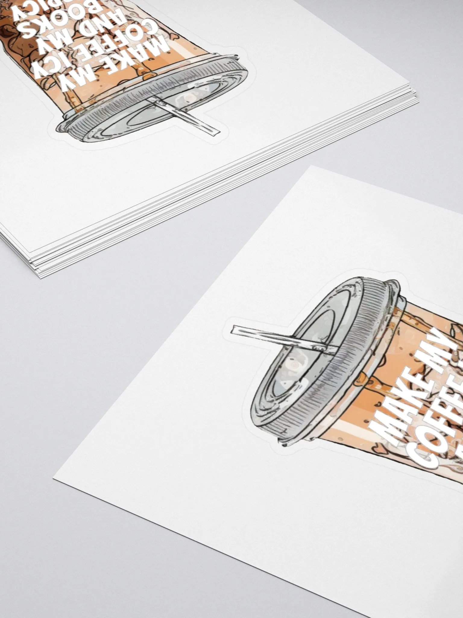 Make My Coffee Icy and My Books Spicy Sticker product image (4)