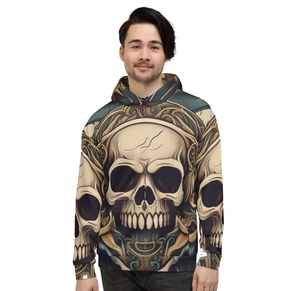 Gothic Melting Skulls Unisex Hoodie product image (1)