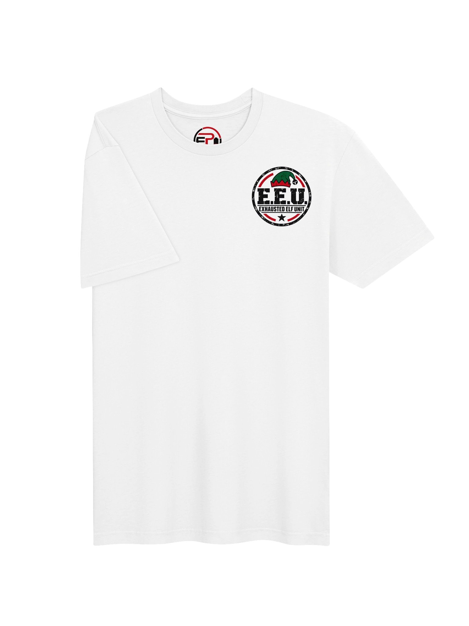 Exhausted Elf Unit Crew Men's Tee | White product image (3)