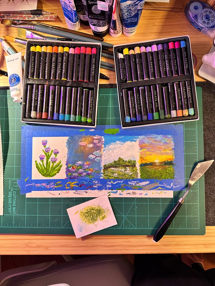 Sunset Sky Oil Pastel Print product image (2)