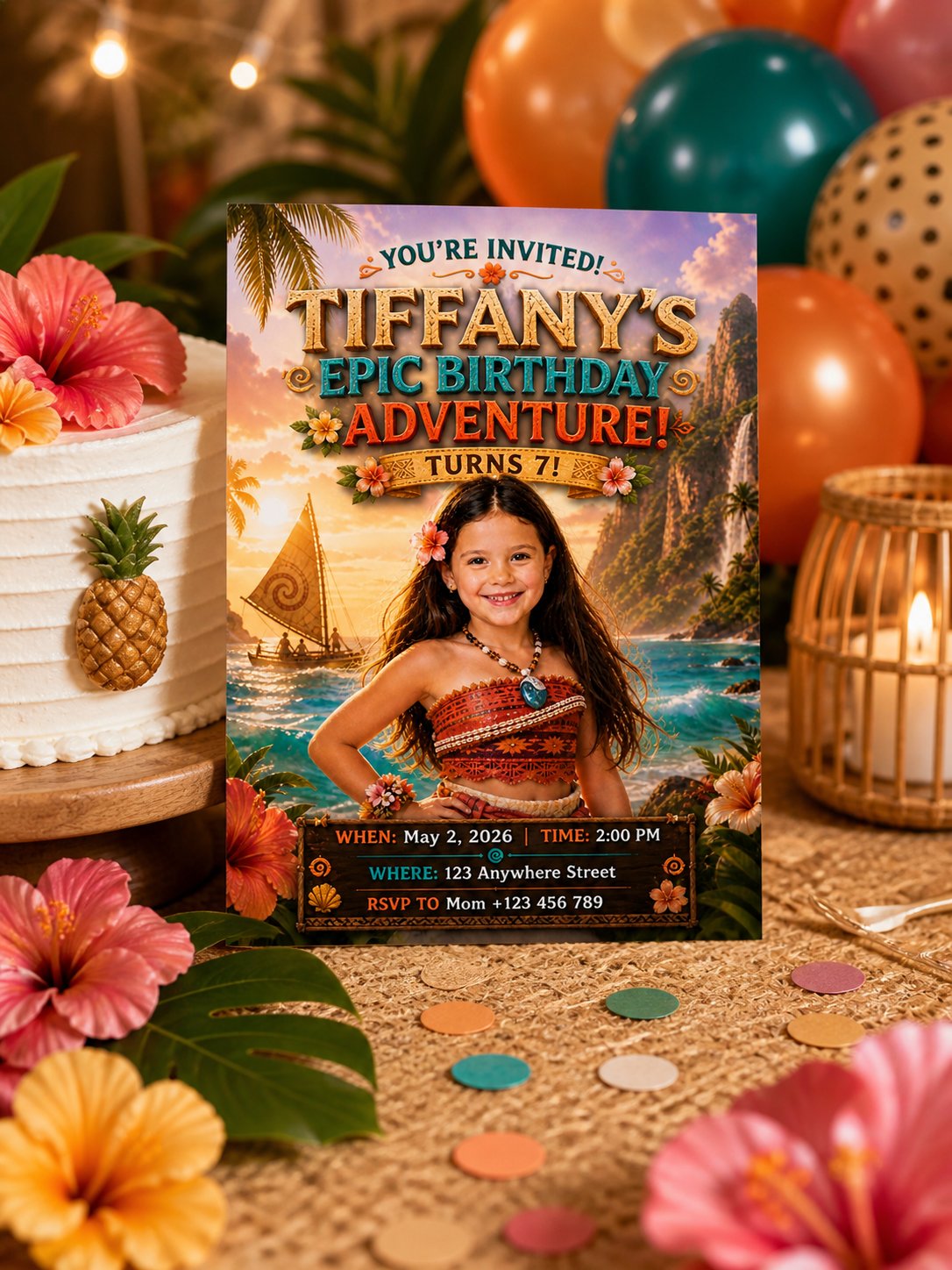 Custom Moana Inspired Movie Invitation product image (3)