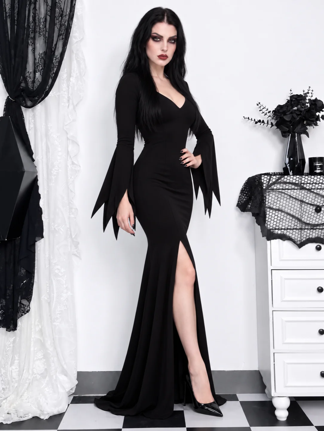 Midnight Enchantress Gothic Maxi Dress product image (3)