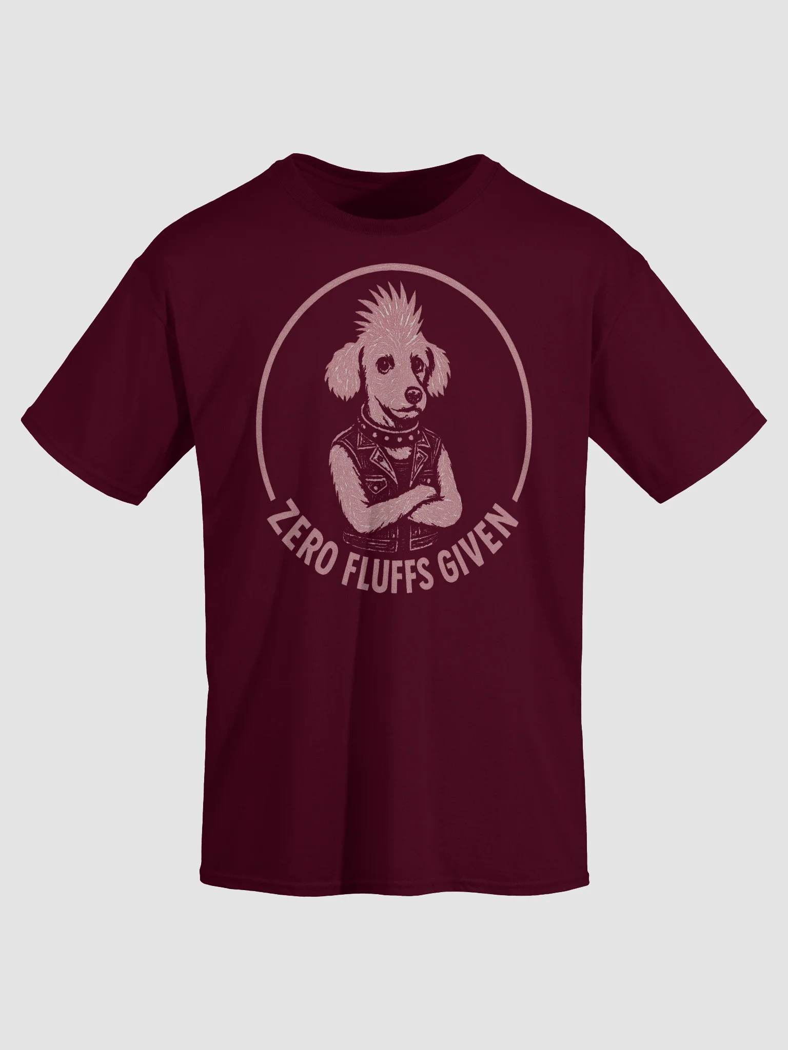 Funny Punk Dog T-Shirt – Zero Fluffs Given Poodle Tee – Cute Rebellious Shirt for Dog Lovers, Sarcastic Pet Parents & Animal Attitude Fans product image (3)