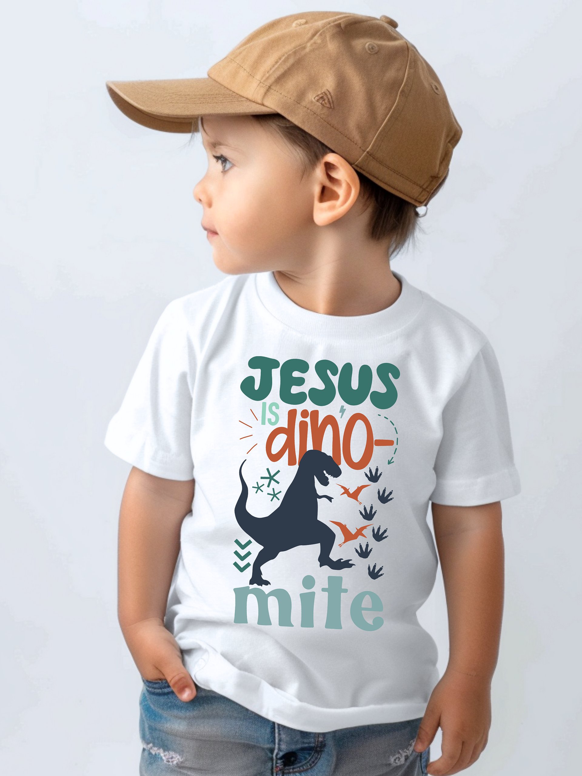 Jesus Is Dino-mite Kids Tee product image (3)