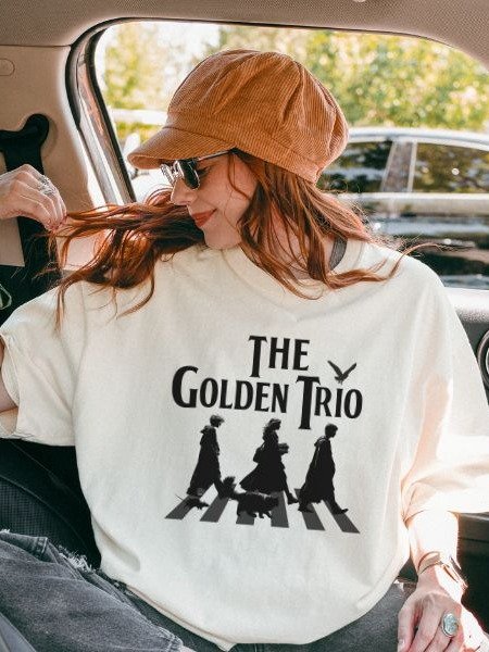 Golden Trio on Abbey Road Parody Vintage Parody Shirt product image (8)