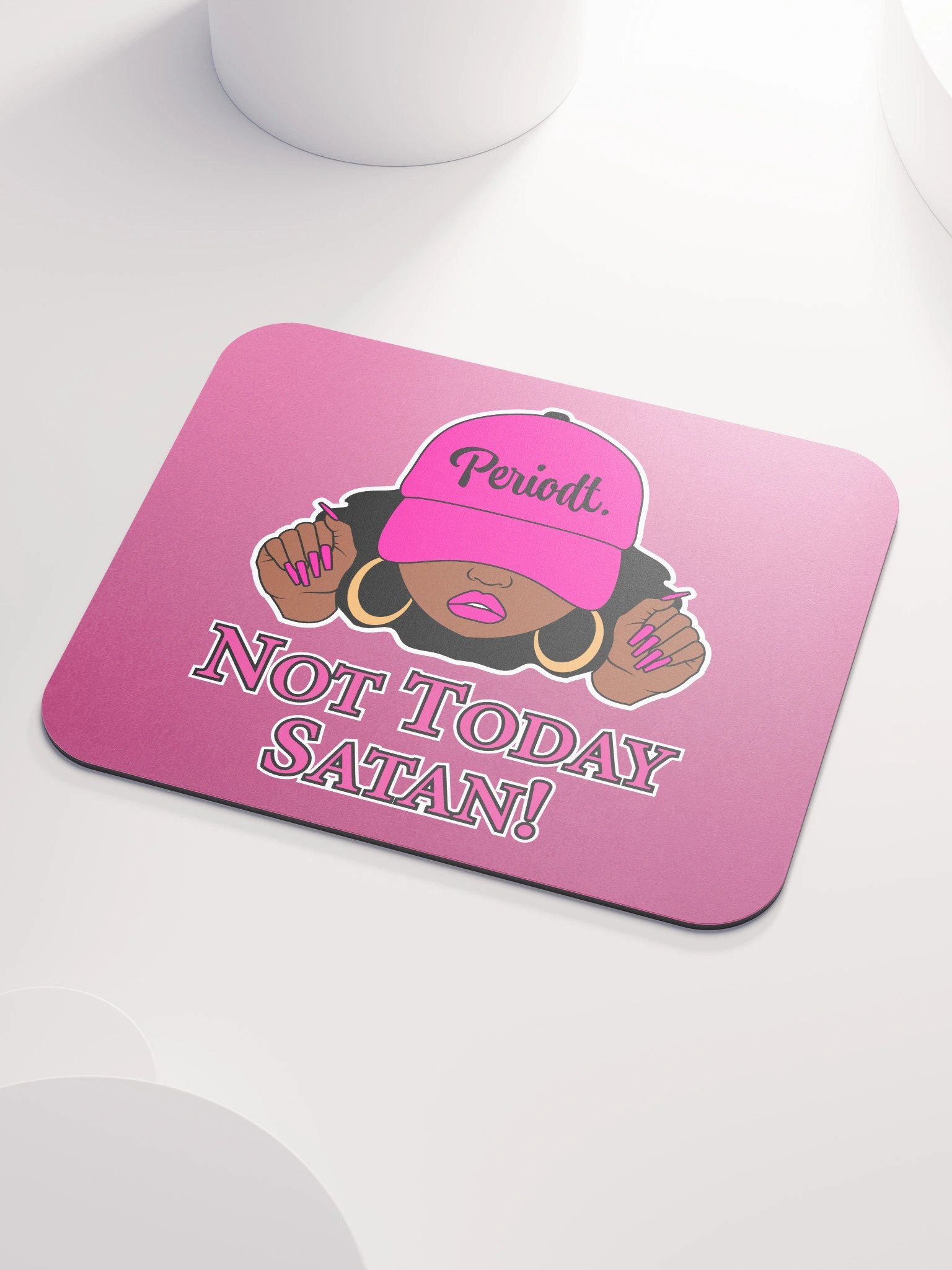 Not Today Satan V1, Pink Mouse Pad product image (3)