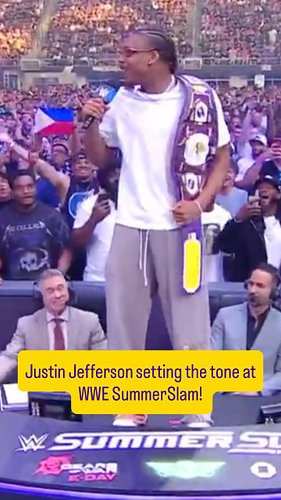 Justin Jefferson was the ultimate Hypeman at WEE SummerSlam!...

#minnesotavikings #justinjefferson #usbankstadium