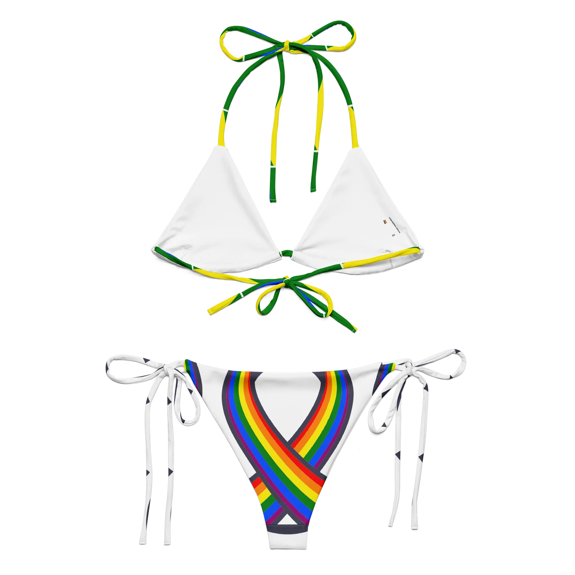 Rainbow Wave Stripe String Bikini product image (8)