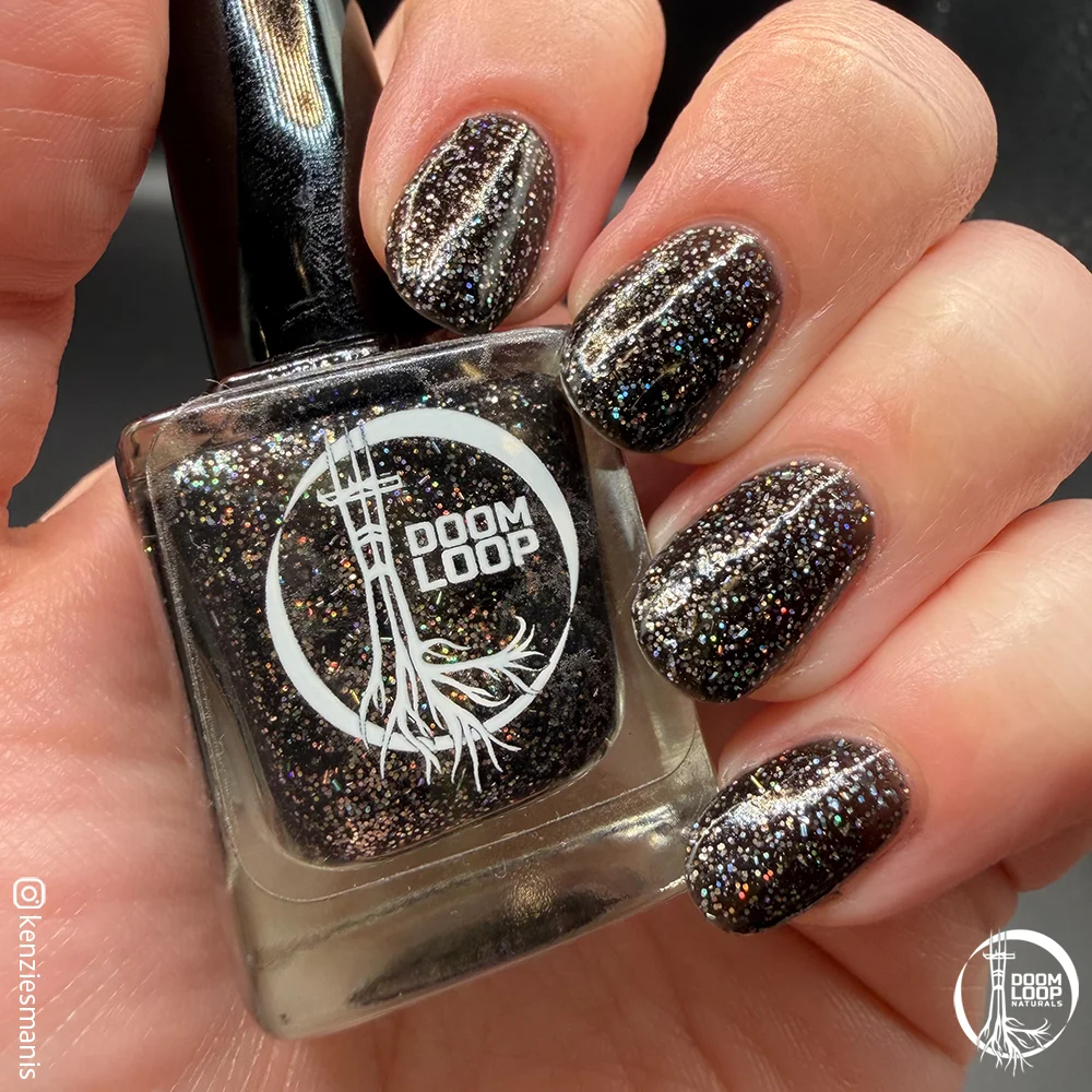 MECHANIQUE - Carbon Black Holo Glitter Nail Polish product image (3)
