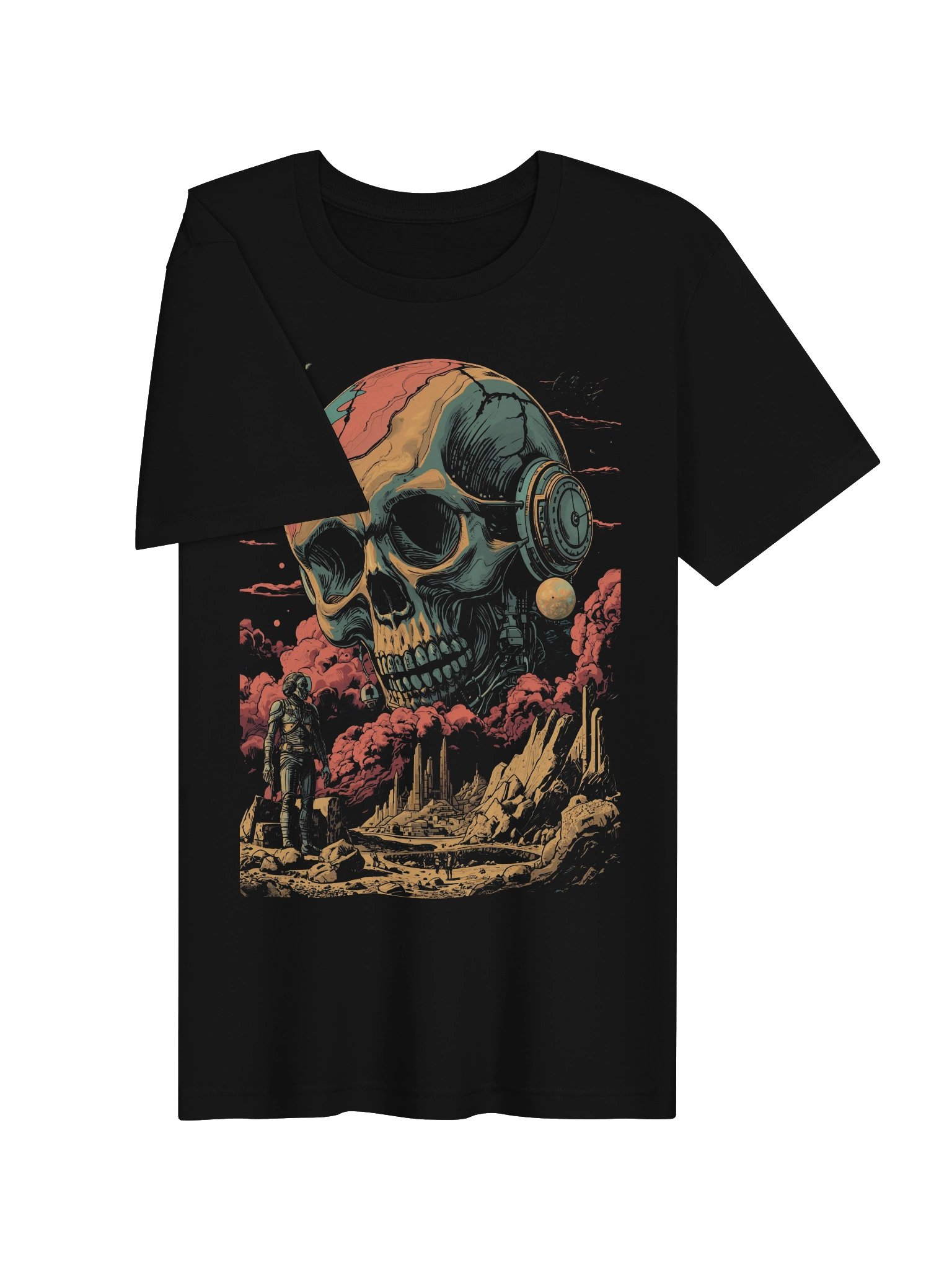 Retro Sci-Fi Skullscape Lightweight T-Shirt product image (6)