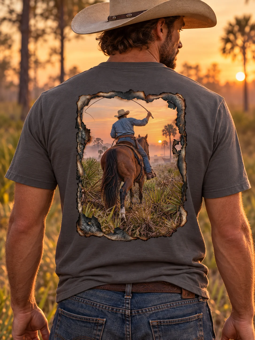 Old Florida Cracker Cattle T-Shirt | Florida Heritage Ranch Tee | BROKEN RODEO™ product image (38)