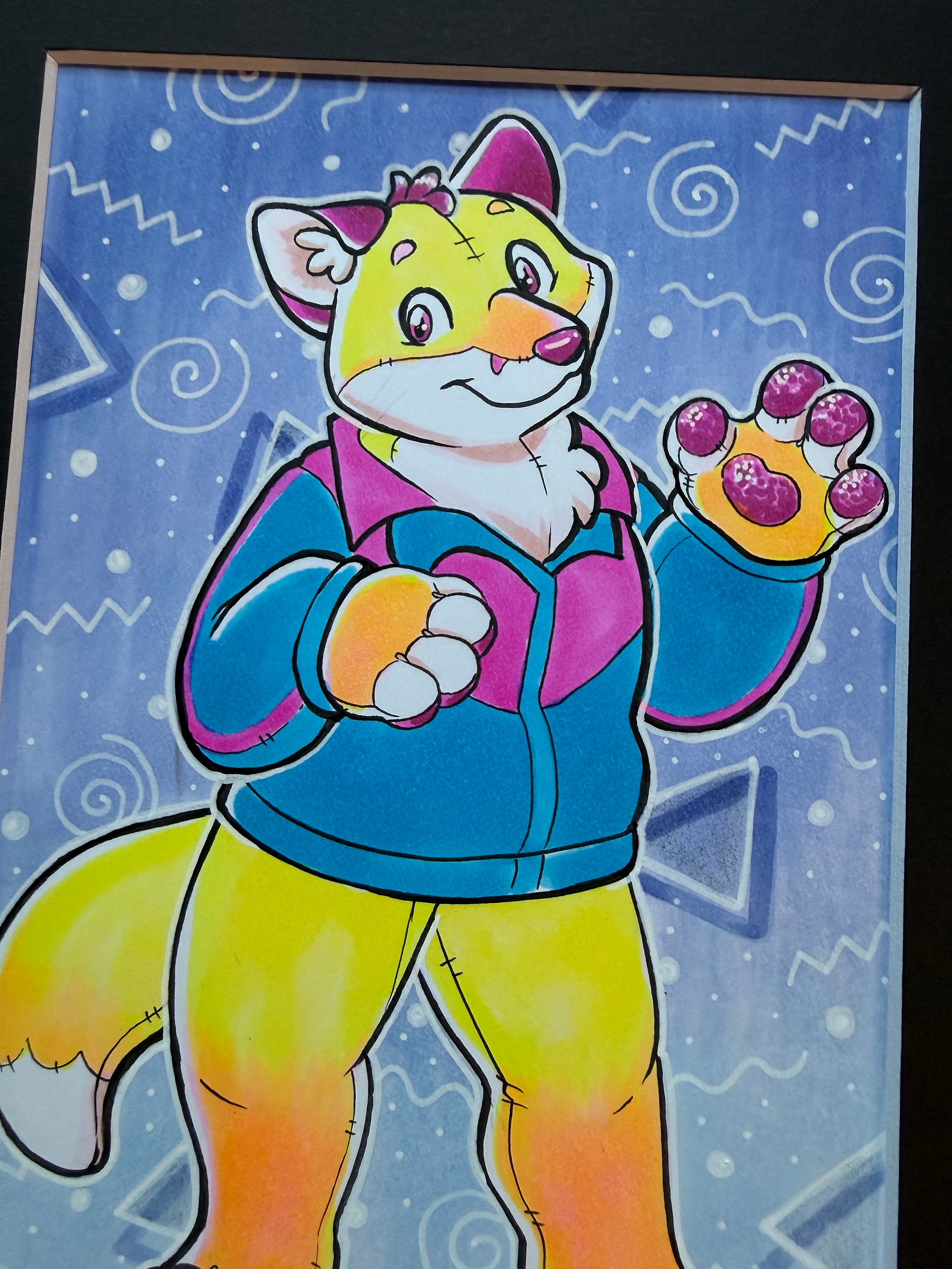 Retro Plush Fox Original Artwork product image (1)