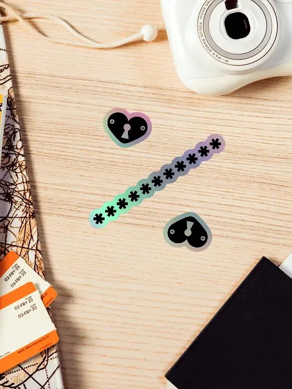 Secret Password Opens My Heart Big Boy Holographic Edition Sticker product image (2)