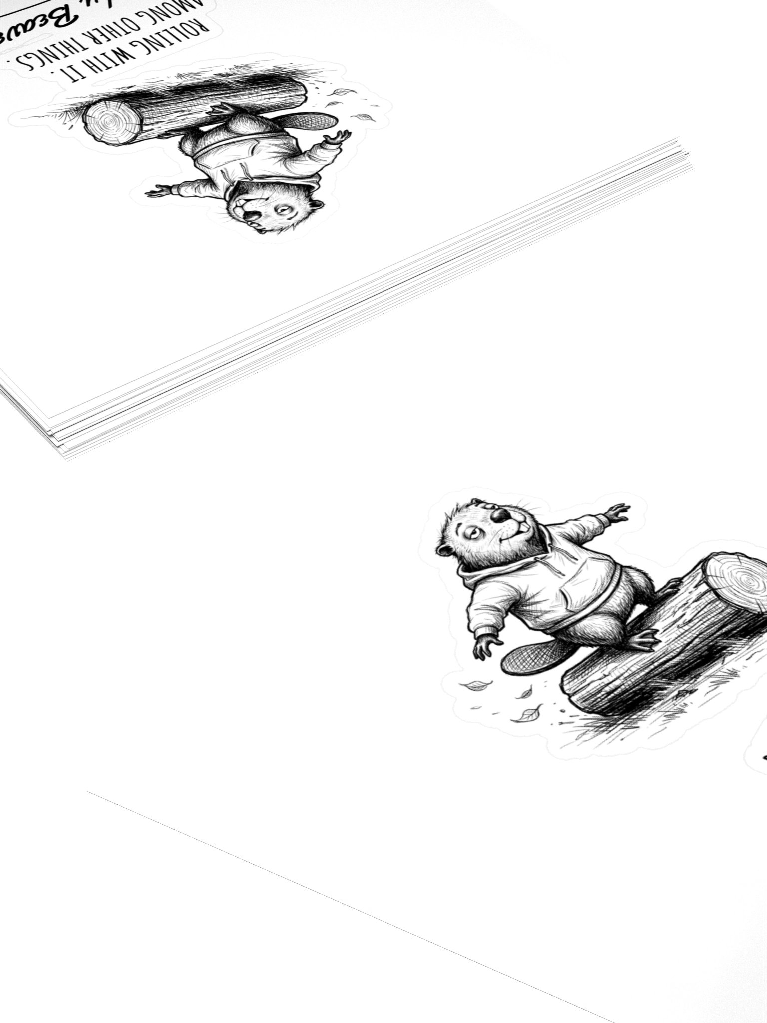 Rolling With It Sticker – Funny Go With the Flow Laptop Sticker product image (4)