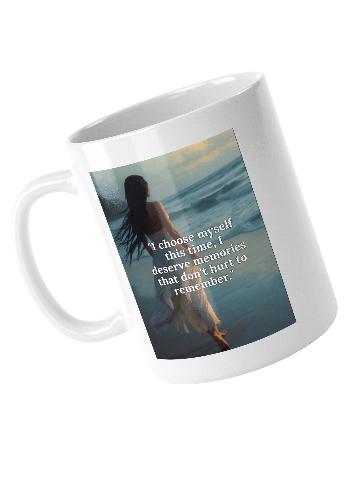 Mind Matter- I Choose Myself Beach Quote- White Mug product image (5)