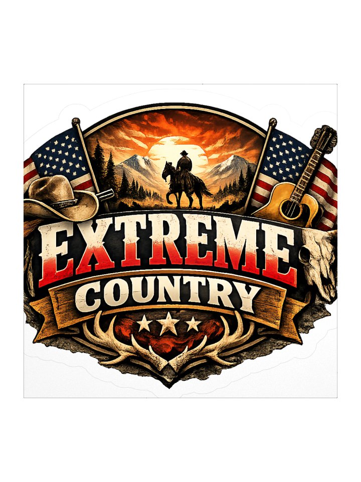 Extreme Country Rodeo Kiss Cut Sticker product image (2)