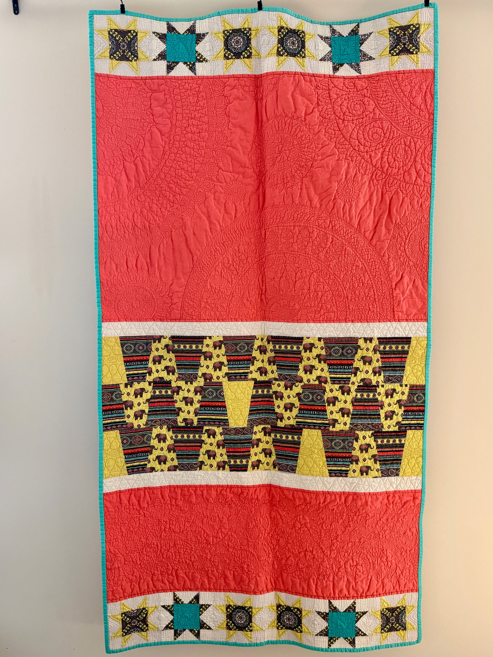 Lap Quilt: Elephants and Mandalas product image (1)