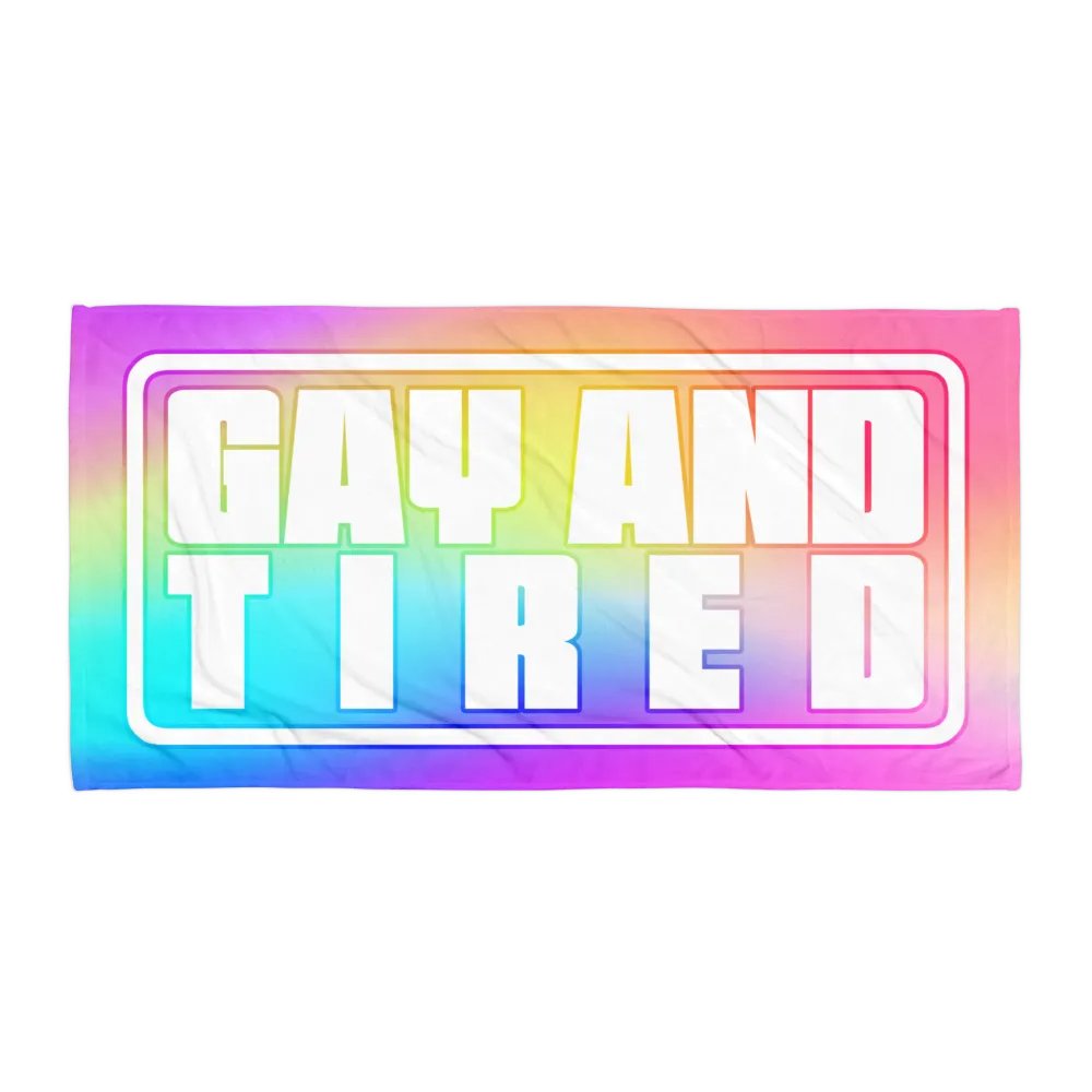Gay and Tired - Towel product image (1)