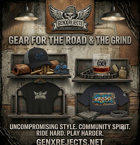 No matter where the road takes you, get there in style. Check out the GenXrejects.net store for the latest gear.