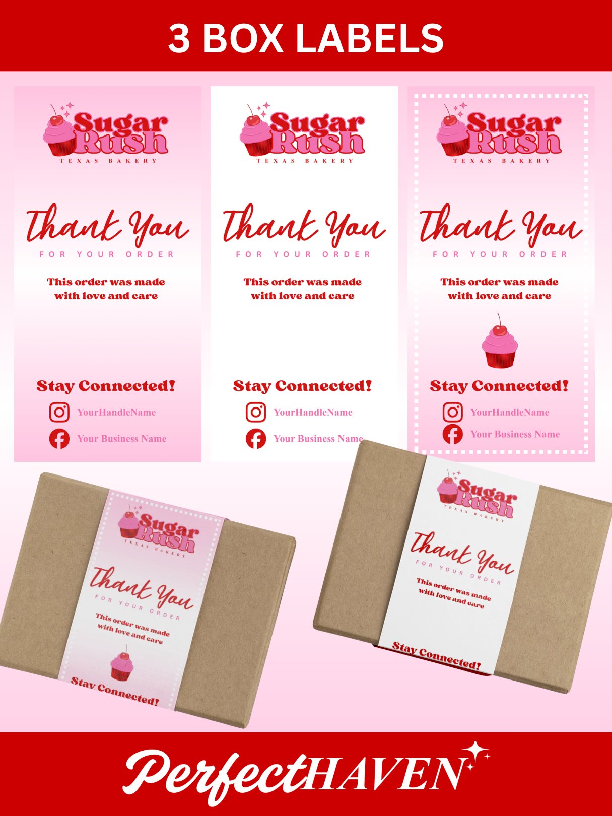 Sugar Rush Bakery Theme Branding Set - Easy Edit in Canva product image (3)