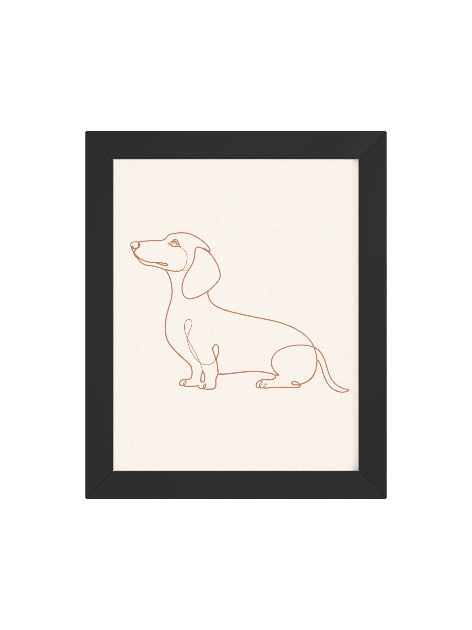 Minimal Dachshund Line Art Framed Poster product image (4)