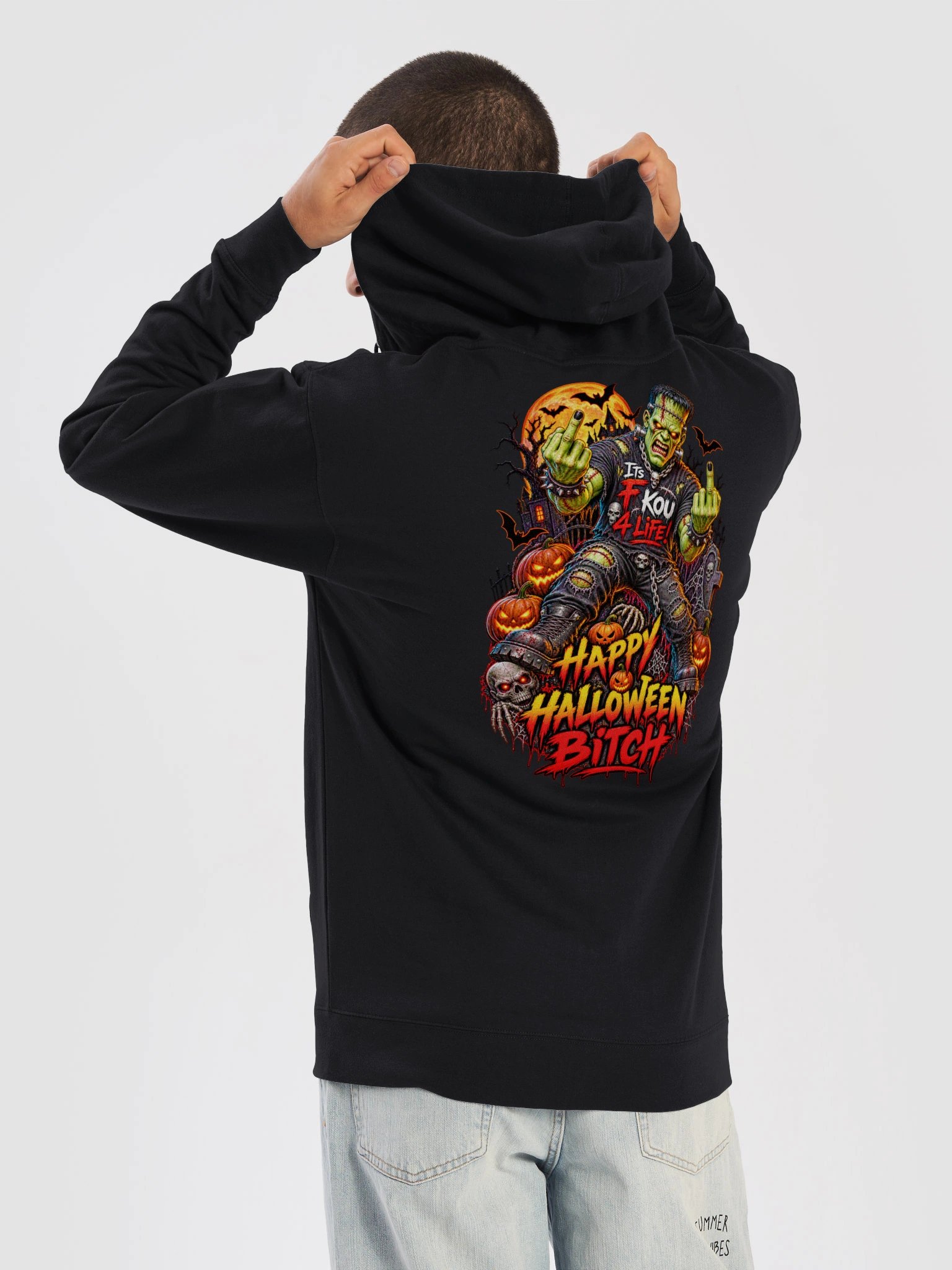 Frankenstein Its F KOU 4 Life Fleece Zip Up Hoodie product image (6)