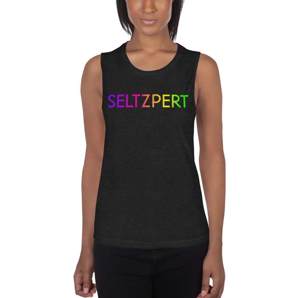 Seltzpert Women's Flowy Tank Top | Rainbow Paradise product image (6)