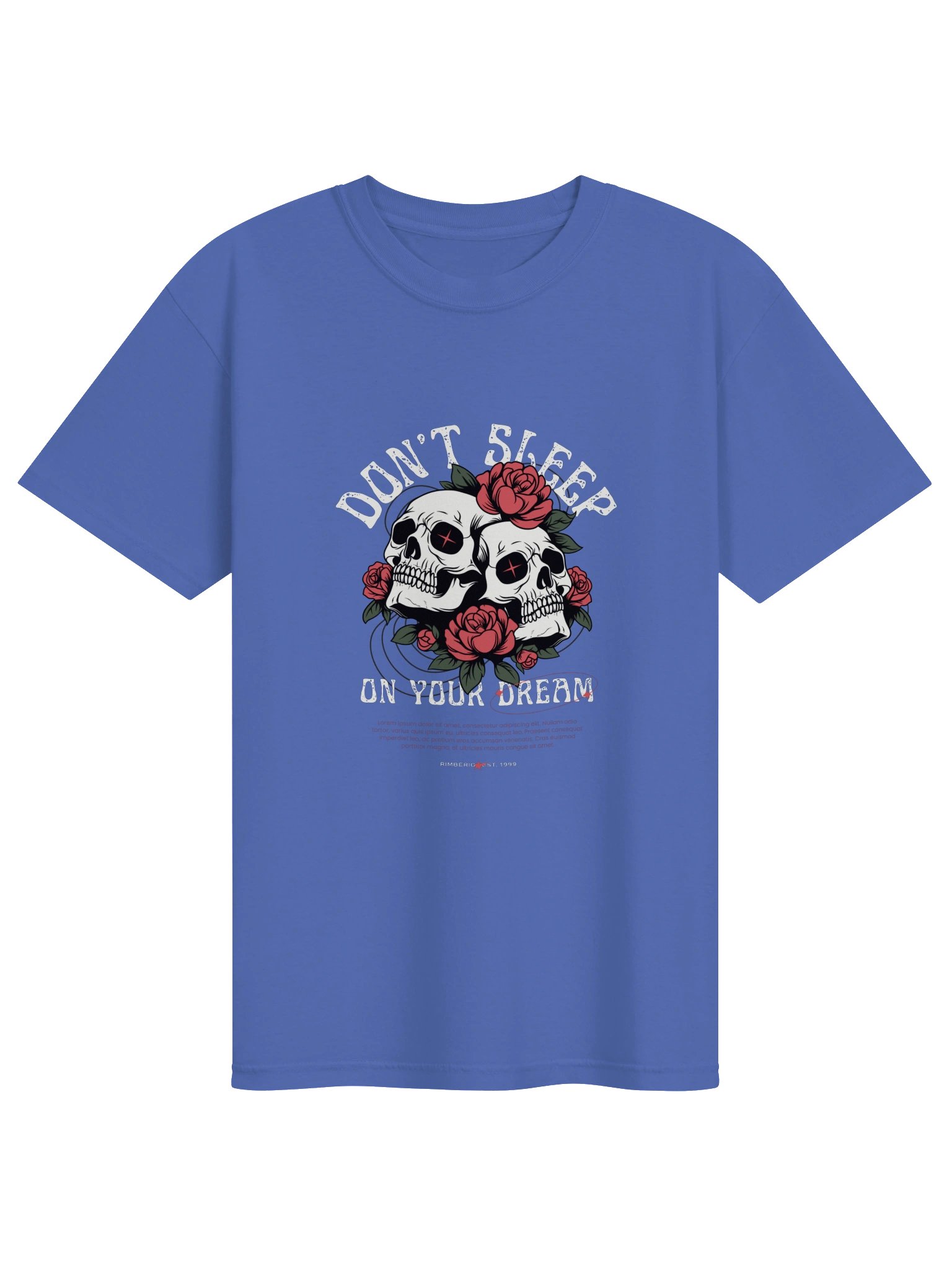 Don't Sleep on Your Dreams – Motivational Skull & Rose Graphic T-Shirt product image (1)