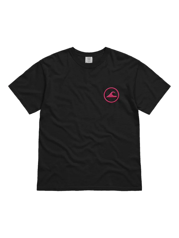 Embroidered Wave Rider Comfort Colors Garment-Dyed Heavyweight T-Shirt (Aurora Pink) product image (1)