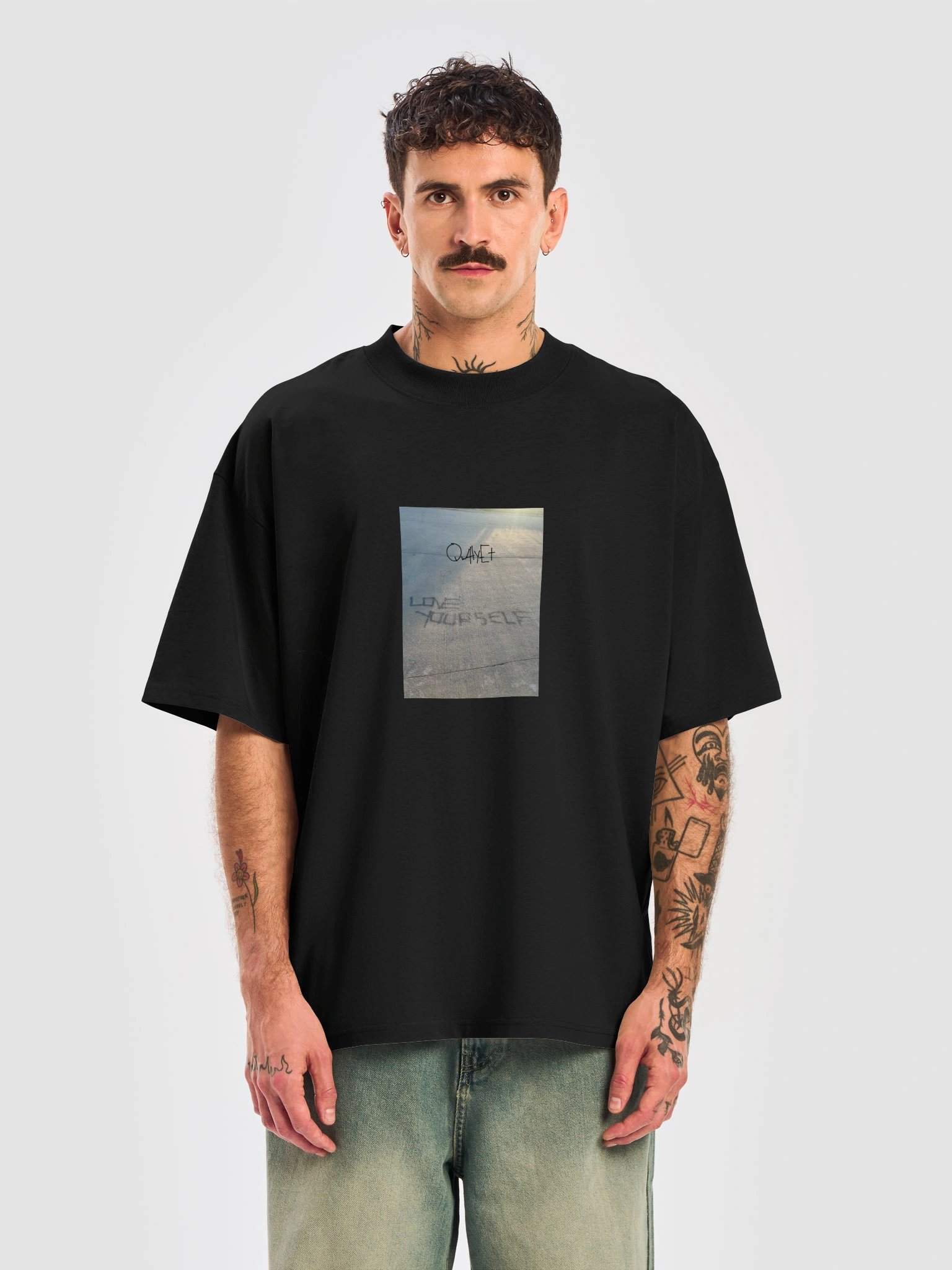 QWHYET LOVE YOURSELF oversized Tee product image (5)