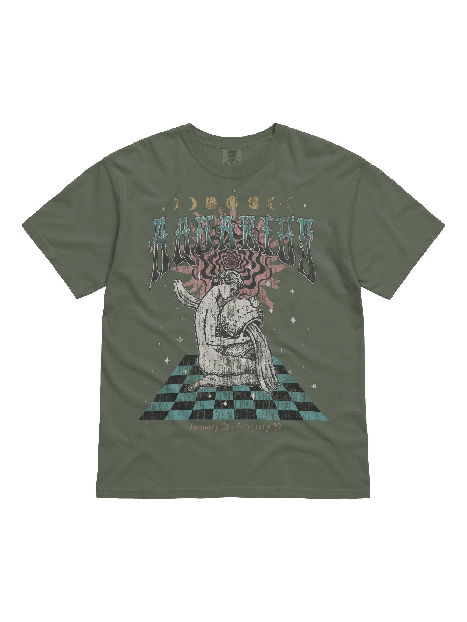 Aquarius Zodiac Shirt – January 21 to February 20 Astrology Graphic Tee product image (41)