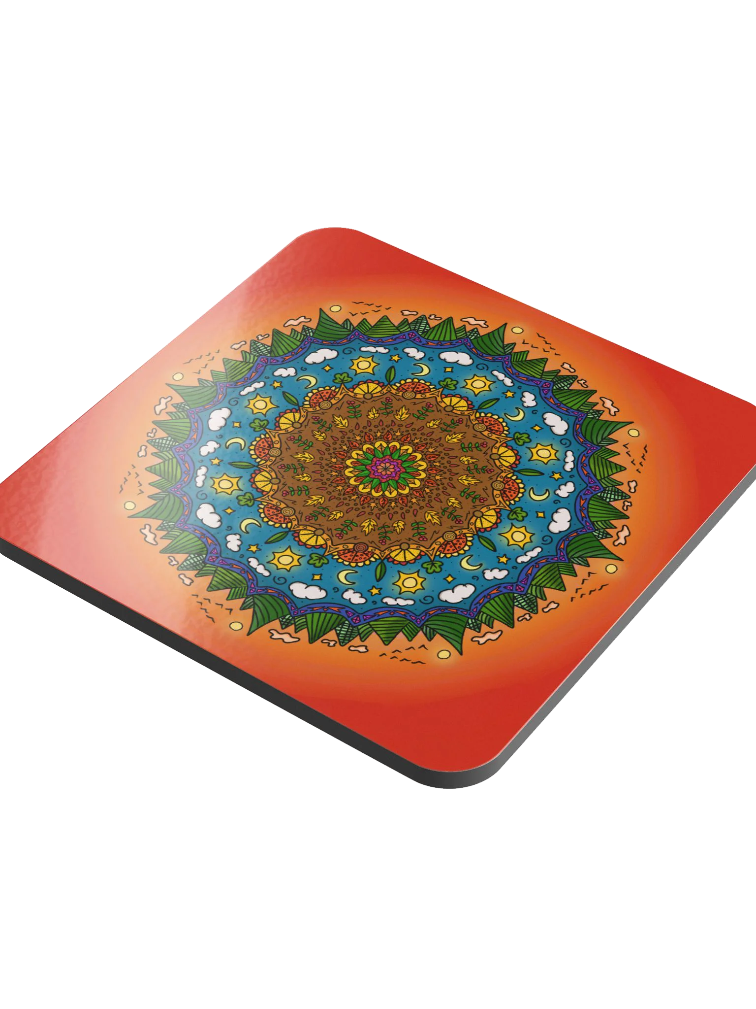 Fall mandala - Glossed Cork Coaster product image (3)