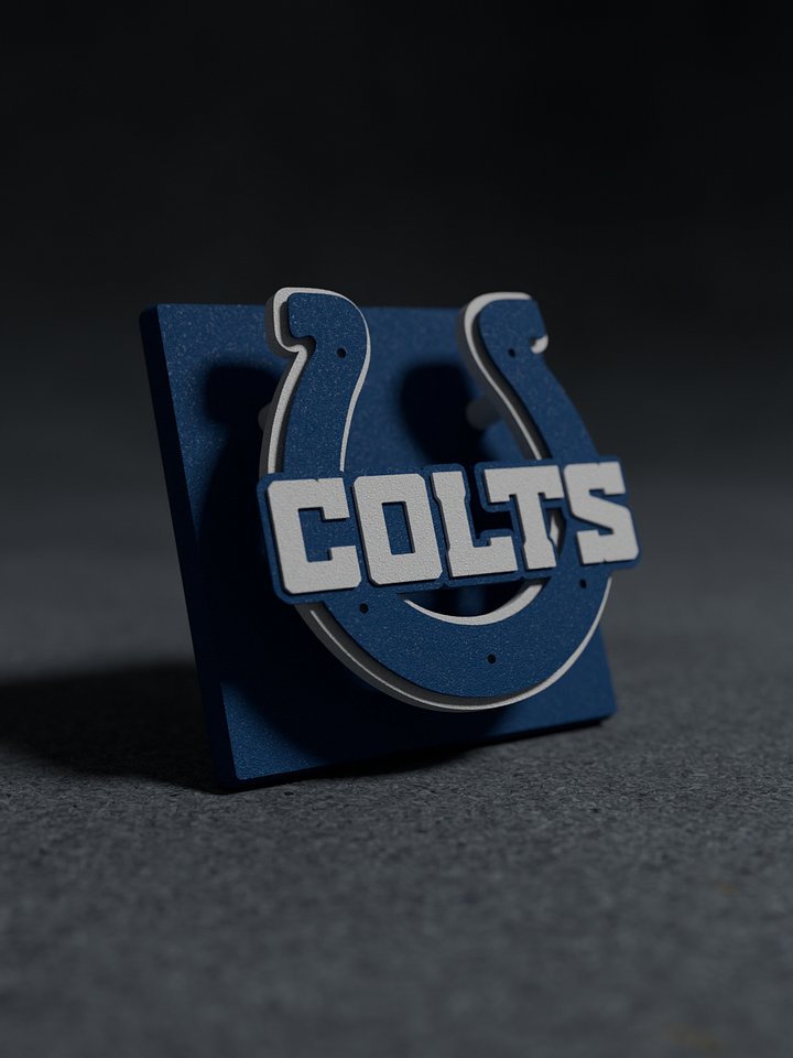 Indianapolis Colts Letters 3D Printed Floating Logo Sign (Digital File Only) product image (1)