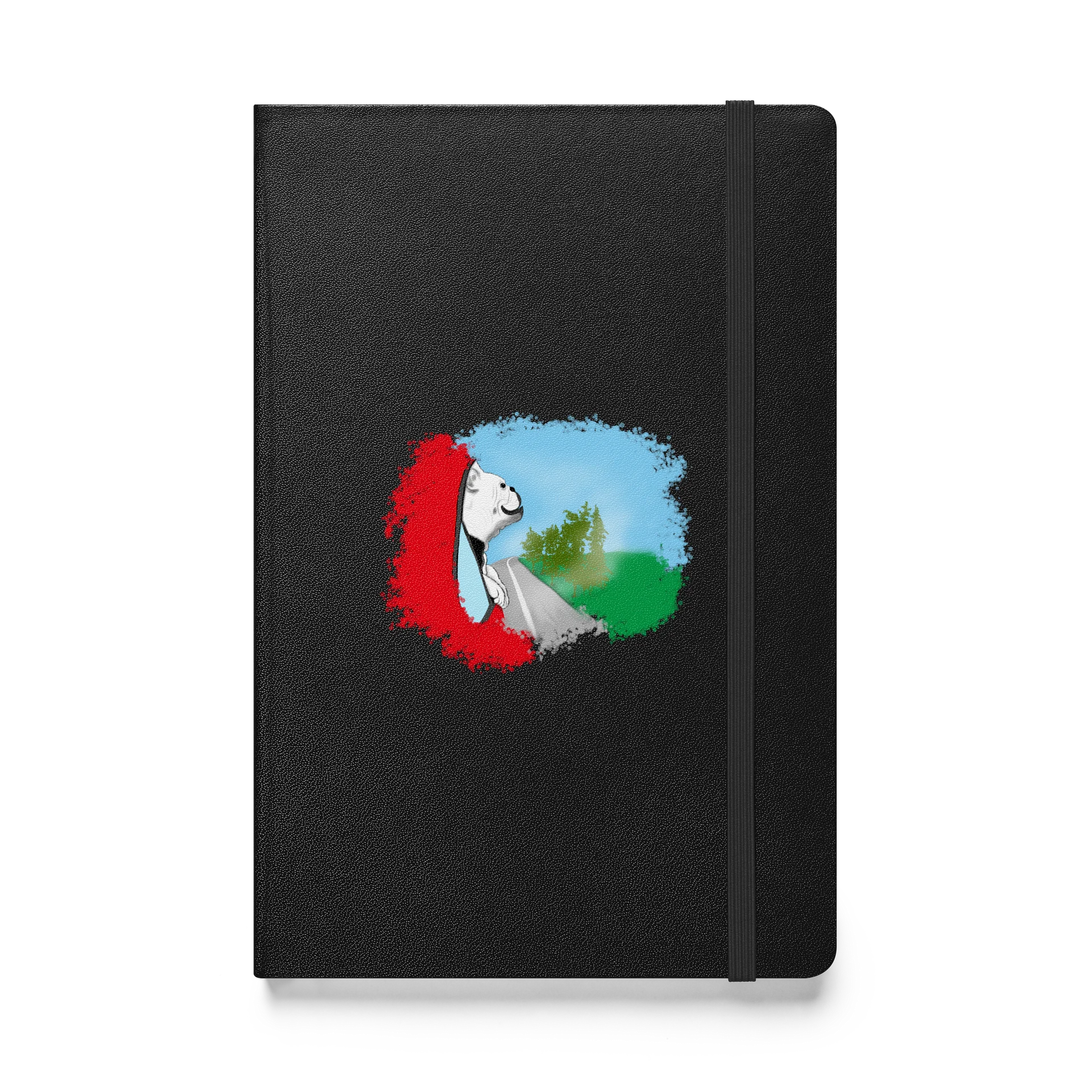 "Dog looking out car window" Hardcover Bound Notebook | JournalBook product image (1)
