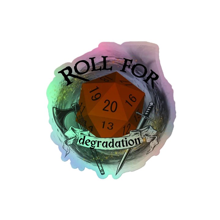 Roll for Degradation hologram sticker product image (2)